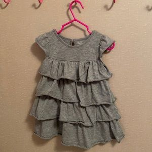 Grey ruffle girls old navy dress